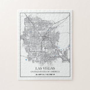 Puzzle Las Vegas Nevada USA Cities Travel City Map