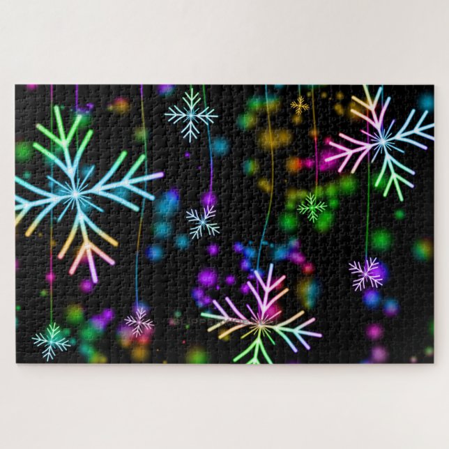Puzzle L'atmosphère de Noël festive et animée de Slippery (Horizontal)