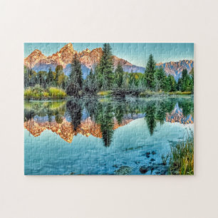 Puzzle L'atterrissage de Schwabacher et l'étang de casto