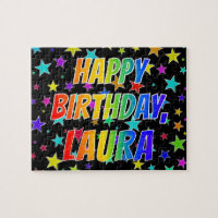 "LAURA" First Name, Fun "HAPPY BIRTHDAY"