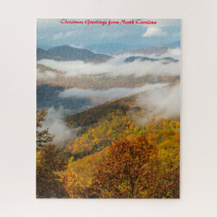 Puzzle L'automne en Caroline du Nord. Vœux de Noël