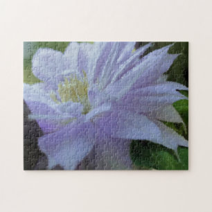Puzzle Lavender Clematis Art Fleur Peinture Photo