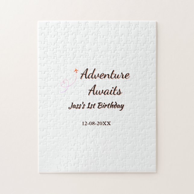 Puzzle L'aventure attend planificateur de date de nom d'a (Vertical)