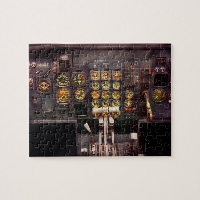 Puzzle L'avion - habitacle - les contrôles sont placés (Horizontal)