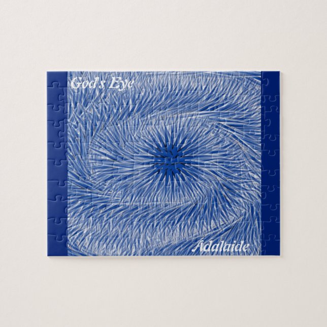 Puzzle LavishlyOn Monogramme Couleur Laver Bleu l'oeil de (Horizontal)