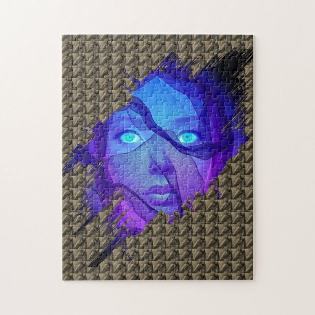 Puzzle Layers of Reality - AI Fantasy Digital Art Print (Vertical)