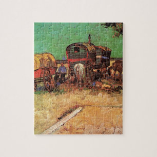 Puzzle L'campement des Tziganes avec Caravanes, Van Gogh