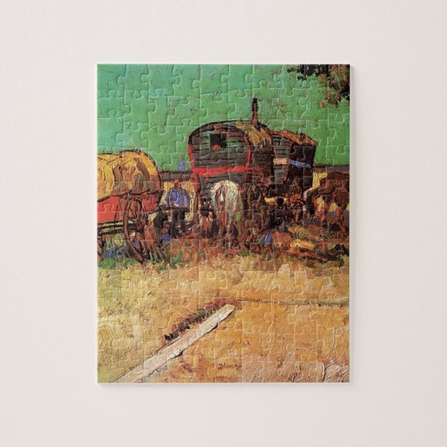 Puzzle L'campement des Tziganes avec Caravanes, Van Gogh (Vertical)