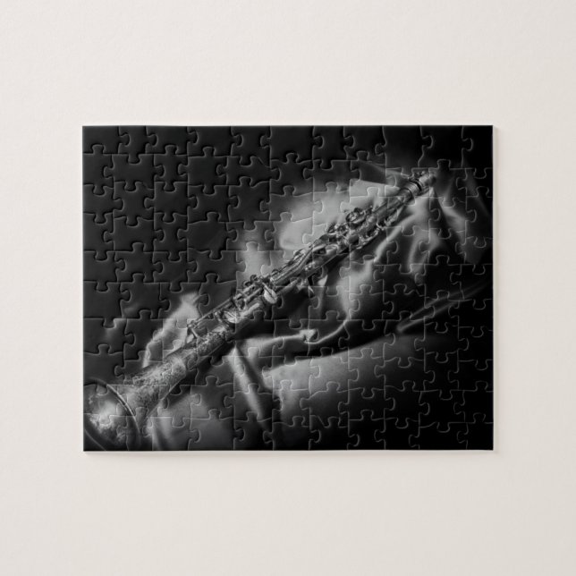 Puzzle Lclarinette ancienne, vie morte, B&W (Horizontal)