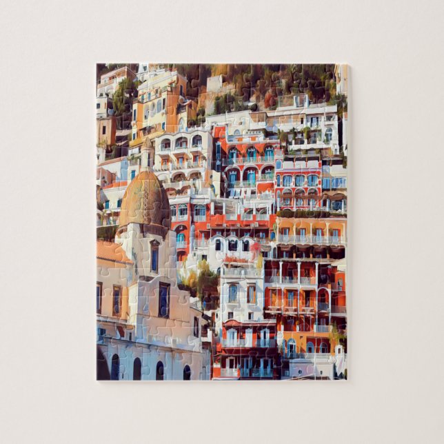 Puzzle ldp POSITANO - town - church Santa Maria Assunta - (Vertical)