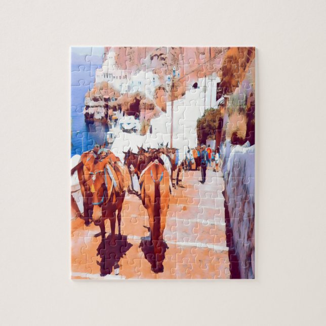 Puzzle ldp SANTORINI - Sentier des ânes - Fira - (Vertical)