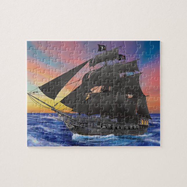 Puzzle Le bateau pirate de Barbe Noire (Horizontal)