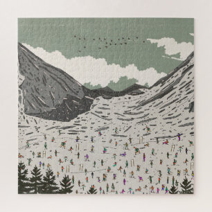 Puzzle Le beau paysage de ski d'hiver