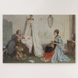 Puzzle Le bébé dort (par Gerolamo Induno)