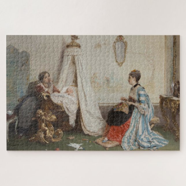 Puzzle Le bébé dort (par Gerolamo Induno) (Horizontal)