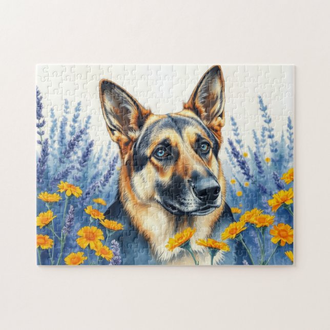 Puzzle Le berceau allemand dans les fleurs (Horizontal)