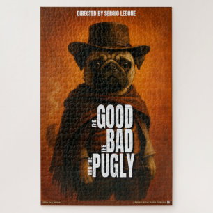 Puzzle Le Bon la Brute et le Pugly Parodie de Film
