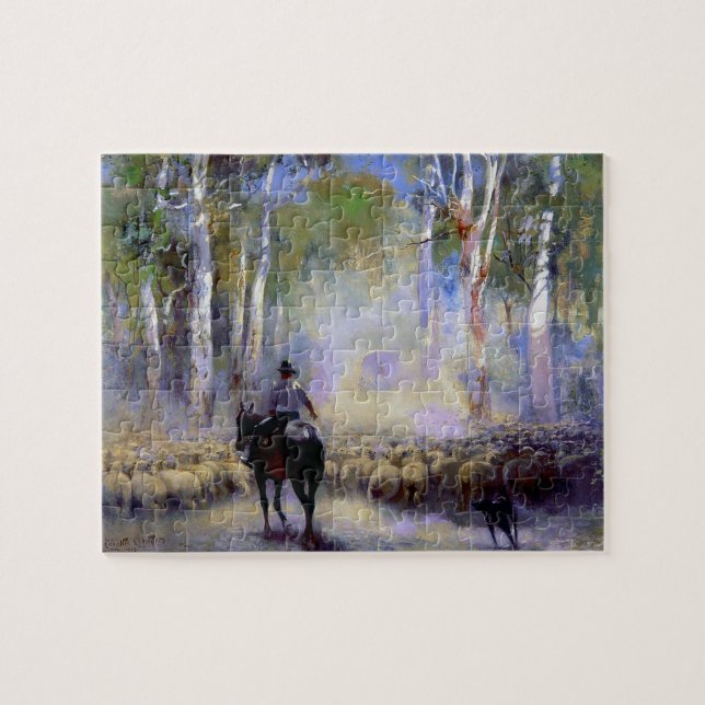 Puzzle Le bouvier 1912 Walter Withers Cowboy australien (Horizontal)