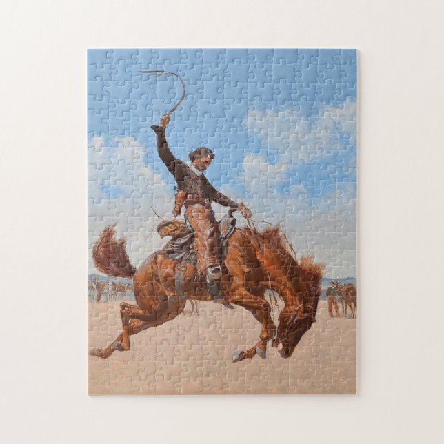 Puzzle Le Bronco Buster (par Frederic Remington) (Vertical)