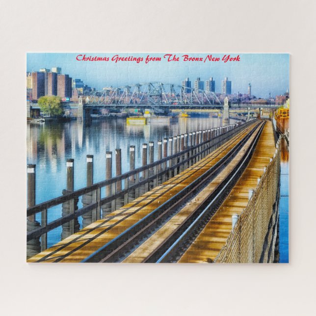 Puzzle Le Bronx New York.Vœux de Noël (Horizontal)