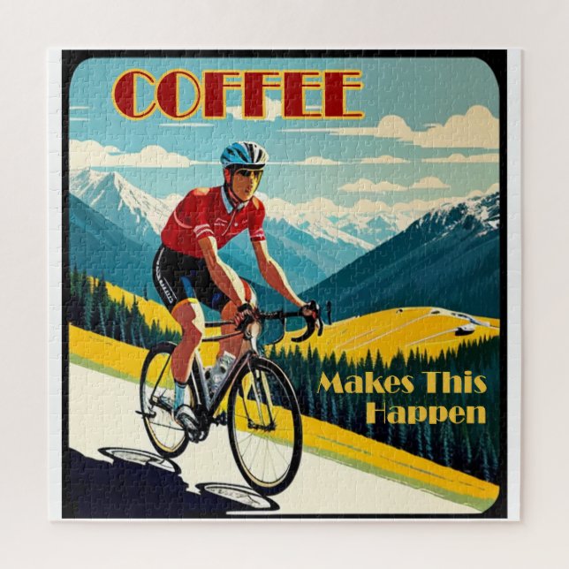 Puzzle Le Café Fait Que Cela Se Passe En Cyclisme (Vertical)