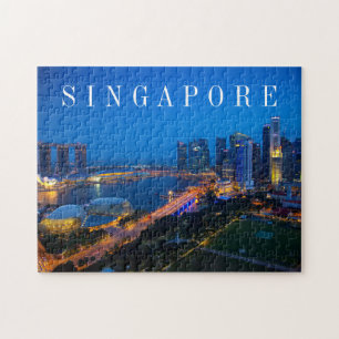 Puzzle Le centre-ville de Singapour la nuit