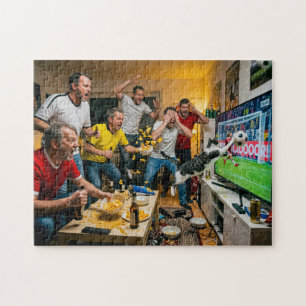Puzzle Le chat interrompt la soirée de football