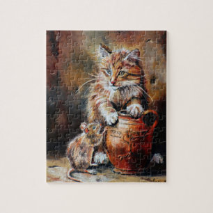 Puzzle Le chat la souris et le pot de graisse