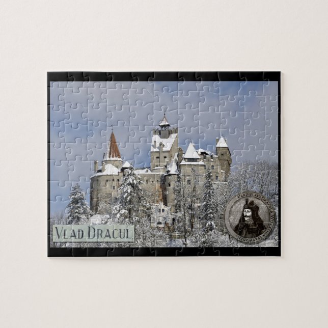 Puzzle Le château de Dracula au son en hiver (Horizontal)