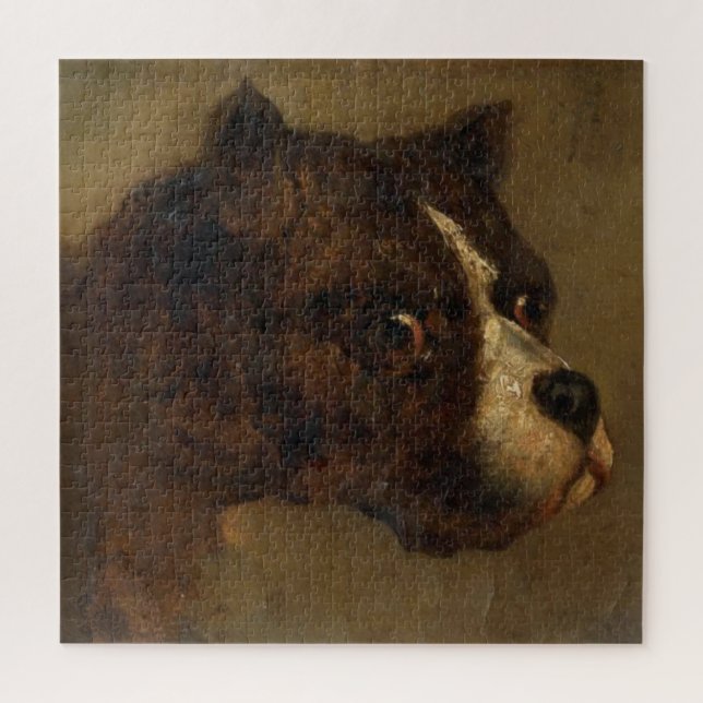 Puzzle Le chef d'un Bulldog (par Théodore Géricault) (Vertical)