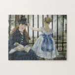 Puzzle Le chemin de fer | Édouard Manet<br><div class="desc">Le Chemin de fer (1873) d'Édouard Manet est une remarquable peinture vintage qui saisit un moment d'observation tranquille dans un cadre urbain et moderne. Le chef-d'oeuvre d'art met en scène une femme et un enfant assis près d'une voie ferrée, avec la présence emblématique du chemin de fer lui-même dans l'arrière...</div>
