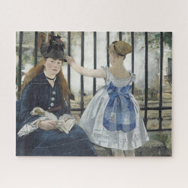 Puzzle Le Chemin de fer - Manet Impressionniste Peinture  (Horizontal)