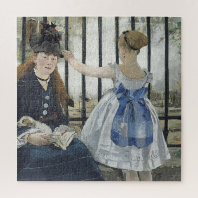Puzzle Le Chemin de fer - Manet Impressionniste Peinture (Vertical)