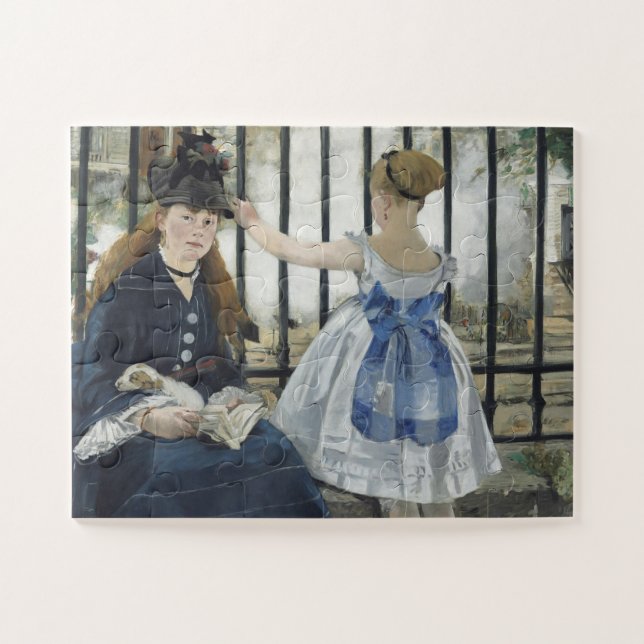 Puzzle Le Chemin de fer - Manet Impressionniste Peinture  (Horizontal)