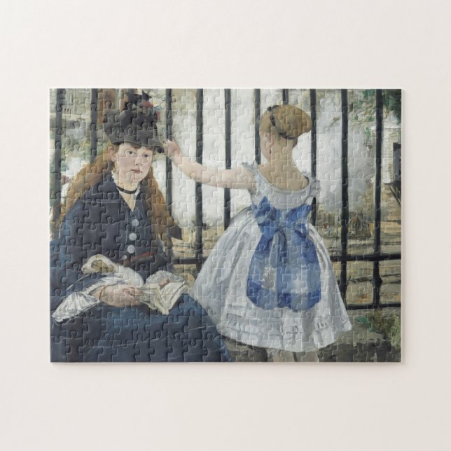 Puzzle Le Chemin de fer - Manet Impressionniste Peinture  (Horizontal)
