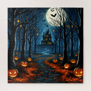 Puzzle Le chemin de la forêt hantée- Halloween