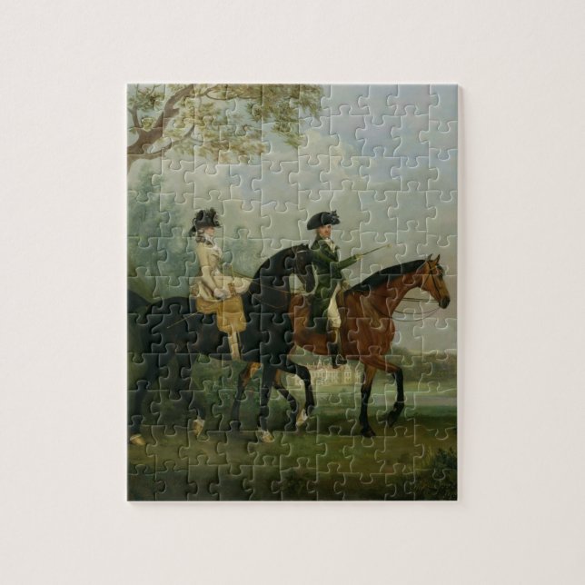 Puzzle Le chéri. Équitation de Marcia Pitt avec son (Vertical)
