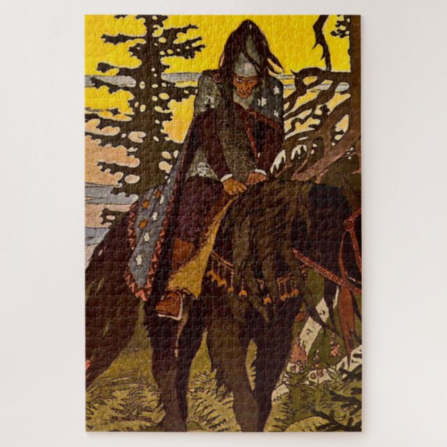 Puzzle « Le Chevalier noir » par Ivan Bilibine (Vertical)