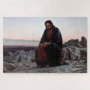 Puzzle Le Christ dans le désert, Ivan Kramskoi