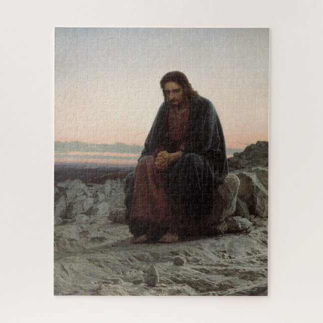 Puzzle Le Christ dans le désert - Ivan Kramskoy  (Vertical)