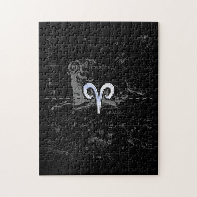 Puzzle Le chrome aiment le symbole de zodiaque de Bélier (Vertical)