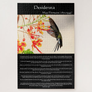 Puzzle Le colibri de Desiderata bourdonne de fleur