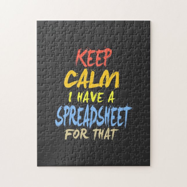 Puzzle Le Comptable A Une Feuille De Calcul Pour Cela (Vertical)