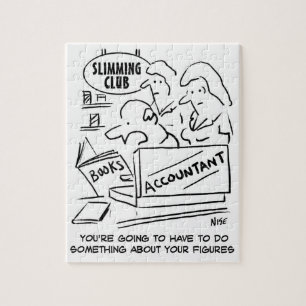 Puzzle Le comptable vérifie les livres dans un club aminc