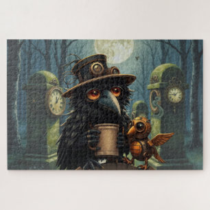 Puzzle Le corbeau alimenté par le café