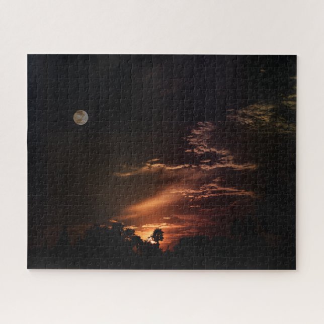 Puzzle "Le coucher du soleil de la Lune" (Horizontal)