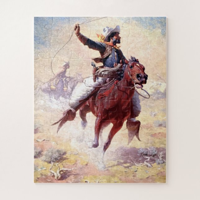 Puzzle Le cow-boy de l'élevage en plein air William Robin (Vertical)