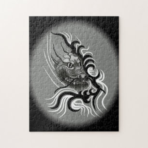 Puzzle Le dragon chinois à la toiture de tatouage