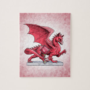 Puzzle Le dragon de pierre de naissance de juillet : Ruby