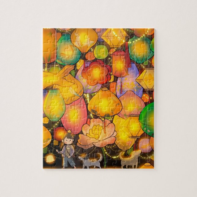 Puzzle Le Festival du Milieu d'Automne apporte des lumièr (Vertical)